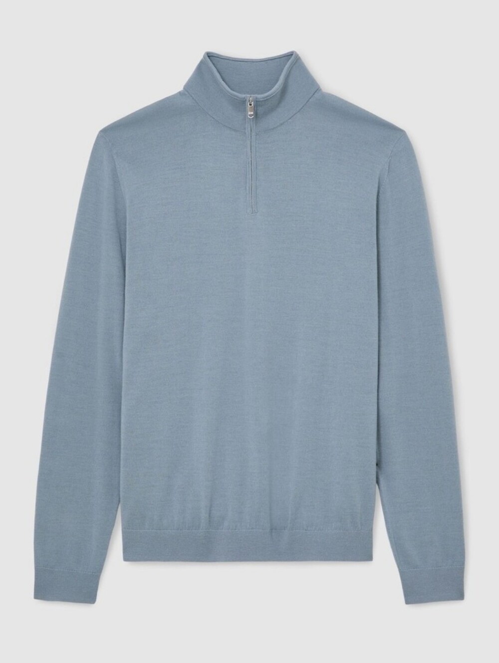 Reiss Blackhall Half-zip Merino Wool Sweater Blue Large